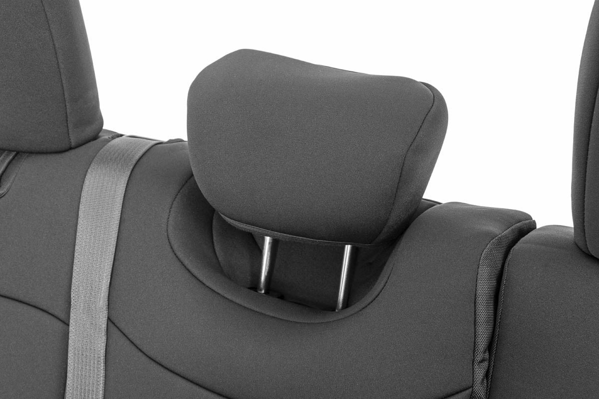 Fits Jeep Wrangler Unlimited 4WD (2018-2024) Seat Covers; Front and Rear; 91010
