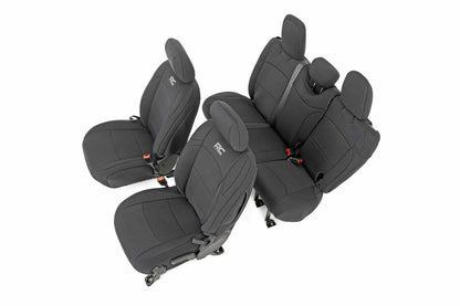 Fits Jeep Wrangler Unlimited 4WD (2018-2024) Seat Covers; Front and Rear; 91010
