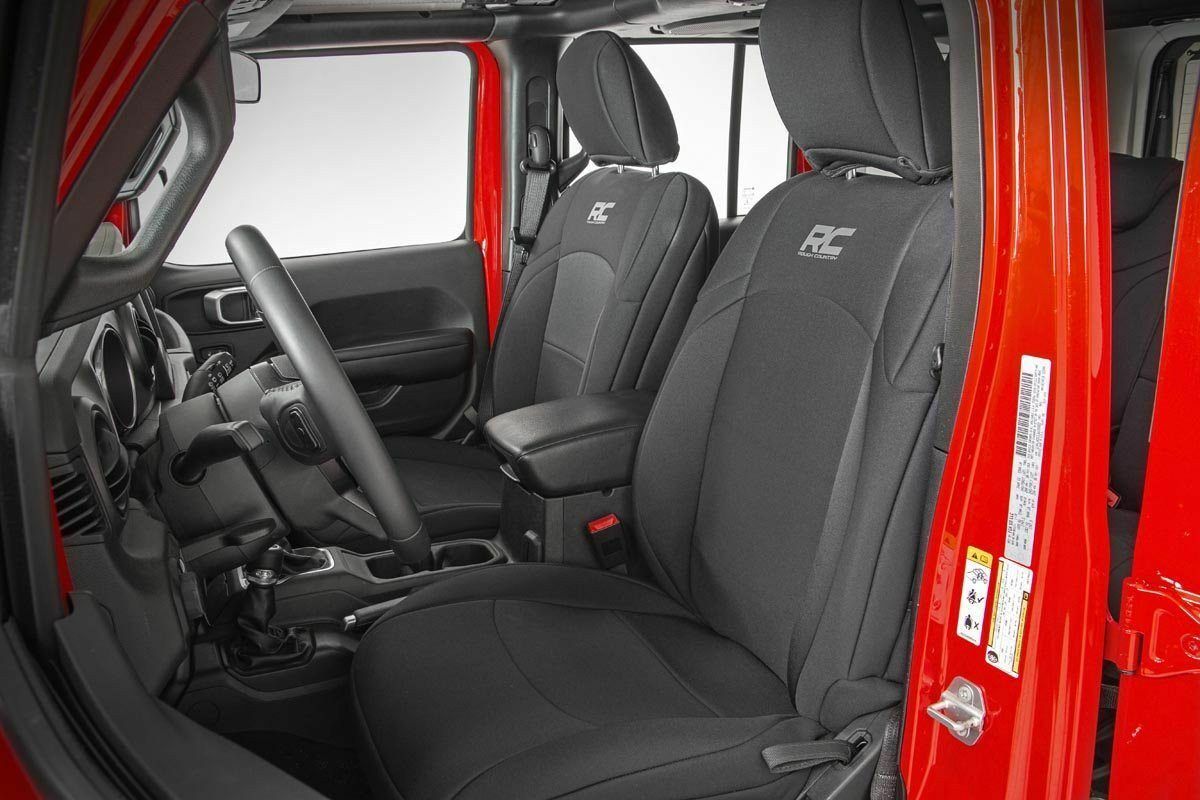 Fits Wrangler Unlimited 4WD(18-24) Seat Covers Front and Rear w/ Armrest 91012