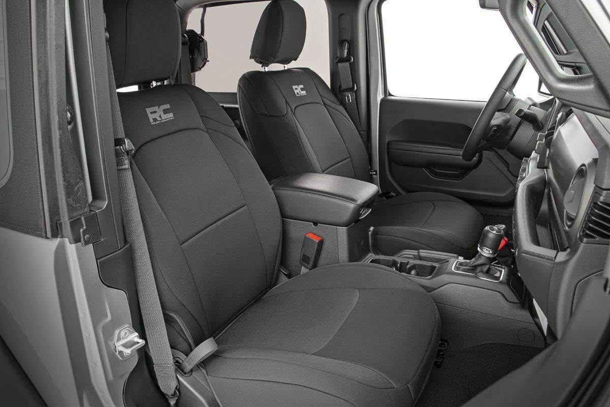 Fits Wrangler Unlimited 4WD(18-24) Seat Covers Front and Rear w/ Armrest 91012
