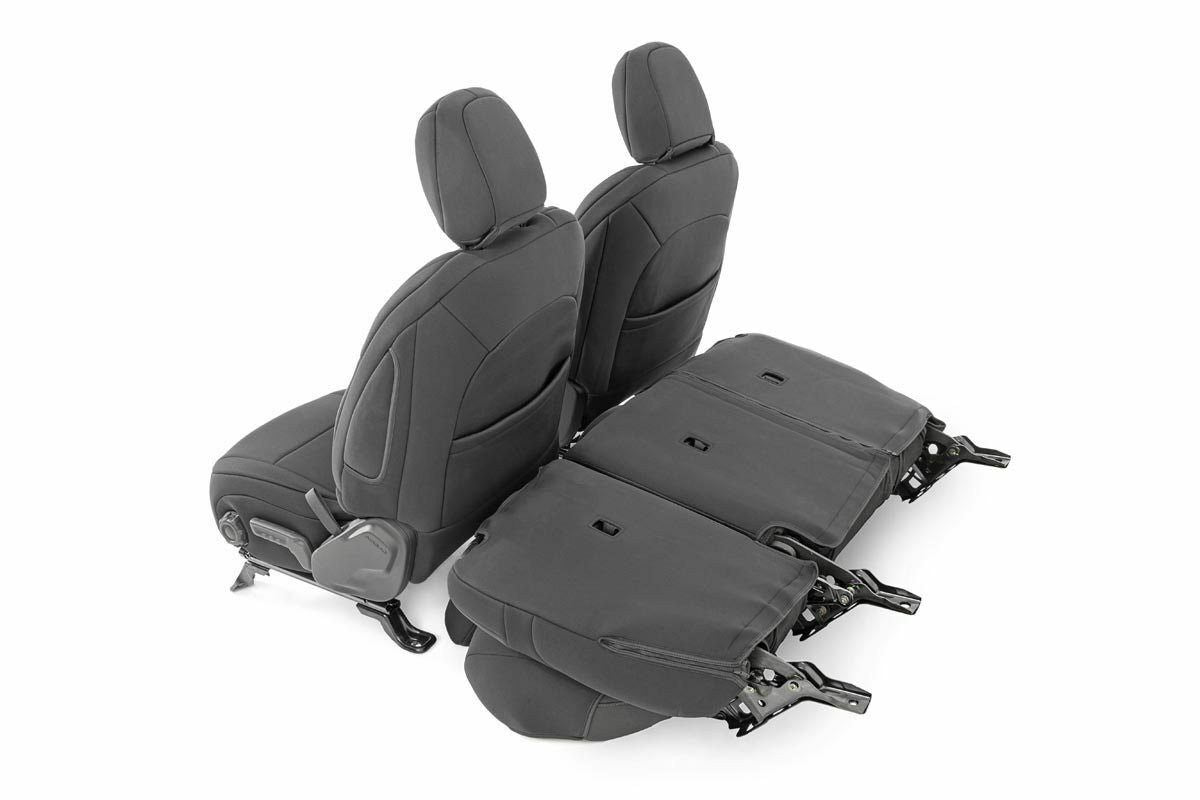 Fits Wrangler Unlimited 4WD(18-24) Seat Covers Front and Rear w/ Armrest 91012