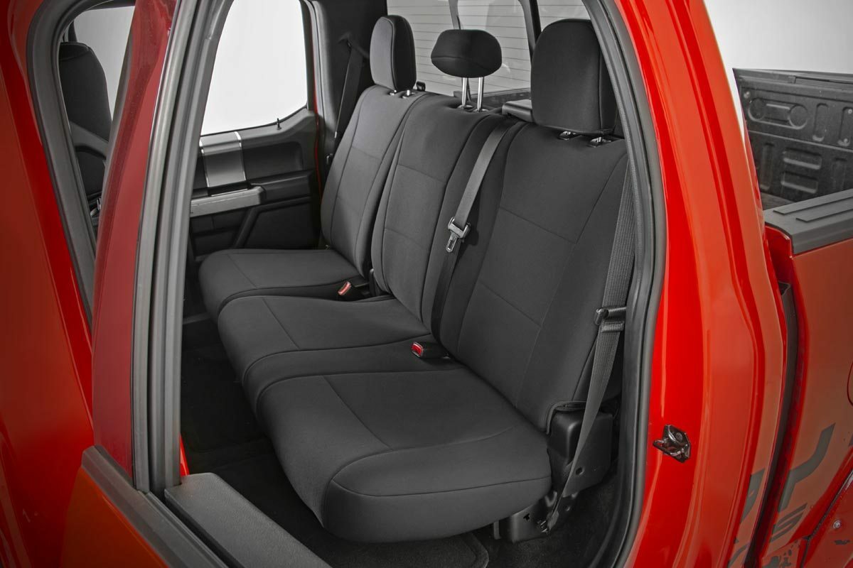 Fits Ford F-150/Lightning/F-250 (15-23) Seat Covers FR Bucket and RR Bench 91018