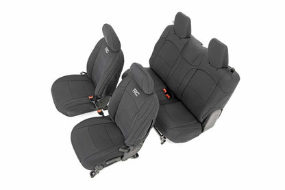Fits Jeep Wrangler JL 4WD (2018-2024) Seat Covers; Front and Rear; 91020