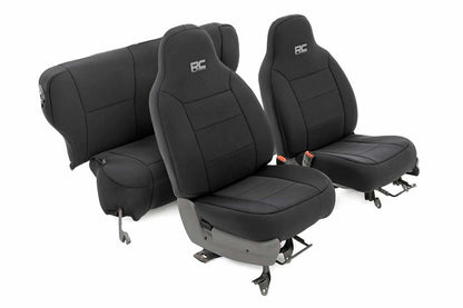 Fits Jeep Cherokee XJ (84-96) Seat Covers; Non Detach Headrest FR & Rear; 91021A
