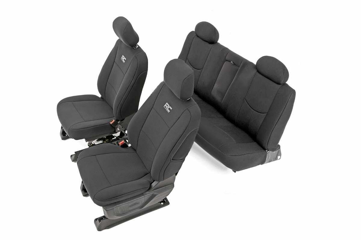 Fits Chevy/GMC 1500 (14-18 & Classic) Seat Covers; FR 40/20/40 & Rear; 91025