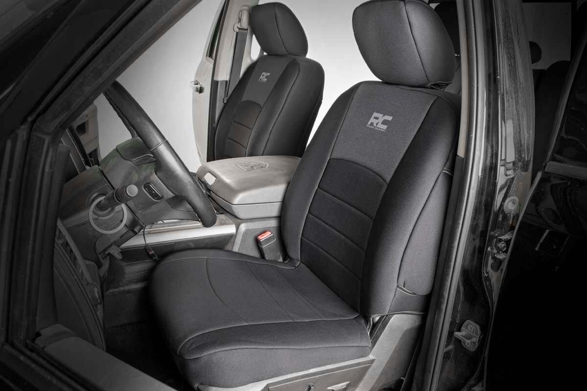 Fits Ram 1500(09-18) Seat Covers FR Bucket RR w/Arm Rest 91029