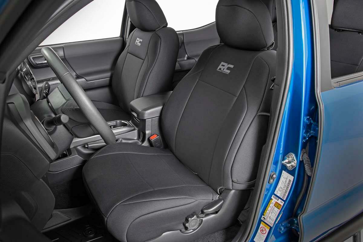 Fits Toyota Tacoma 2WD/4WD (2016-2023) Seat Covers; Front; Double Cab; 91030