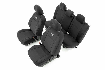 Fits Toyota Tacoma 2WD/4WD (2016-2023) Seat Covers; FR & RR; Double Cab; 91031