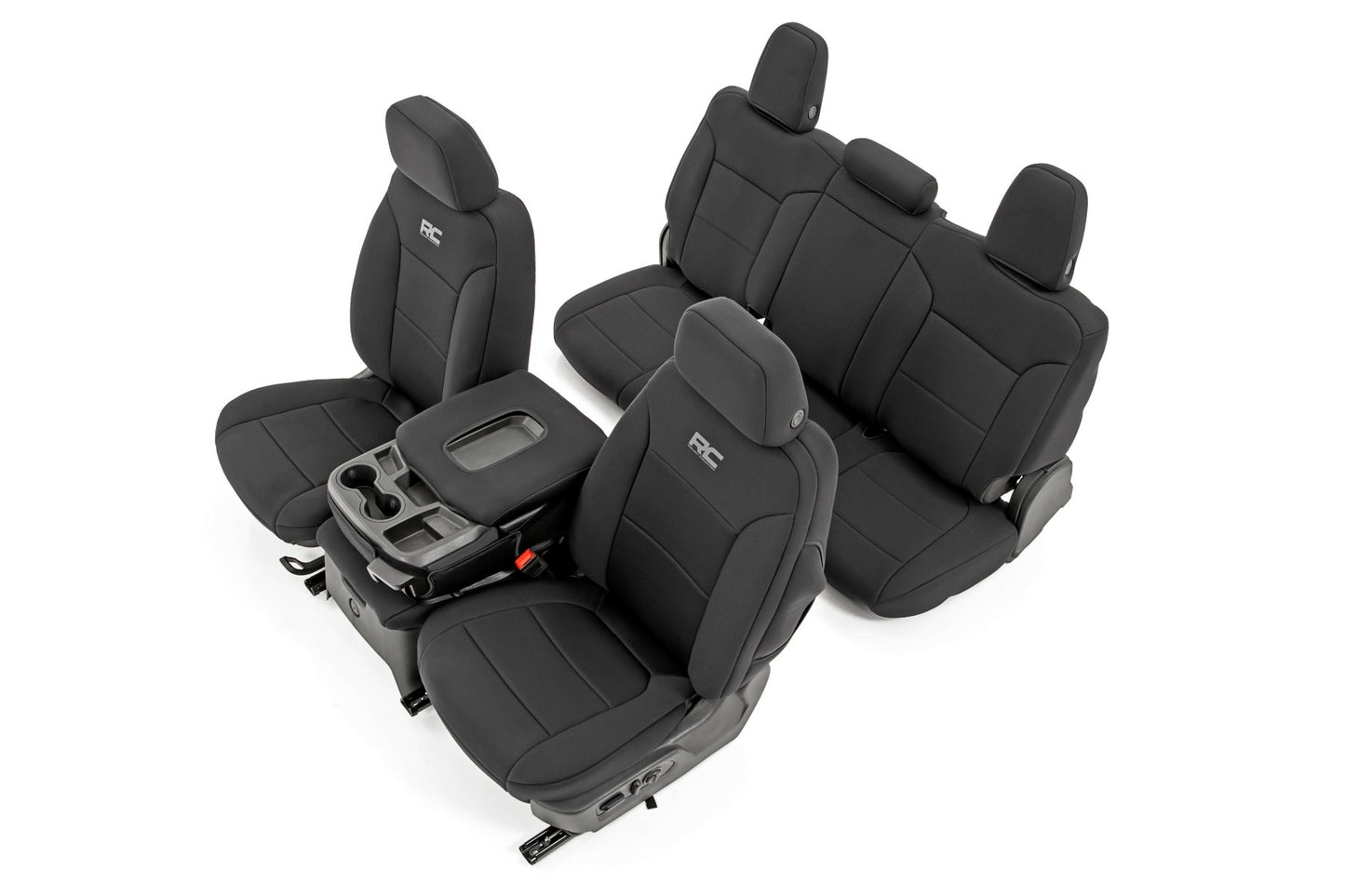 Fits Chevy/GMC 1500 (19-24) Seat Covers; FR 40/40/20 & RR Arm Rest; 91036