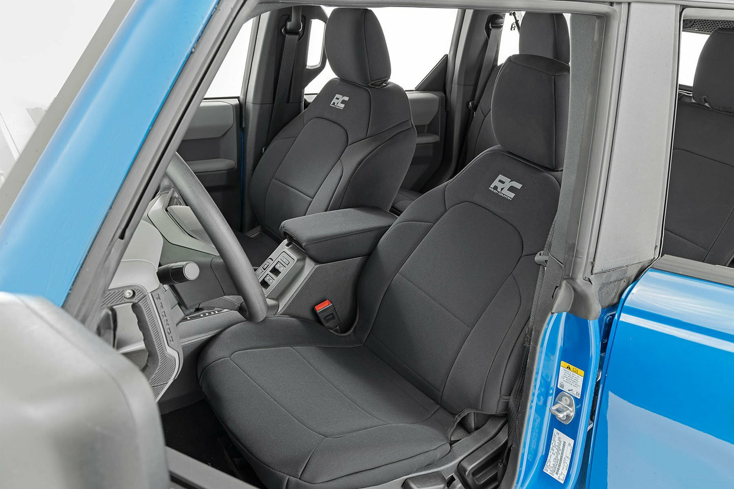 Fits Ford Bronco 4WD (2021-2024) Seat Covers; Bucket Seats; FR & RR; 91045