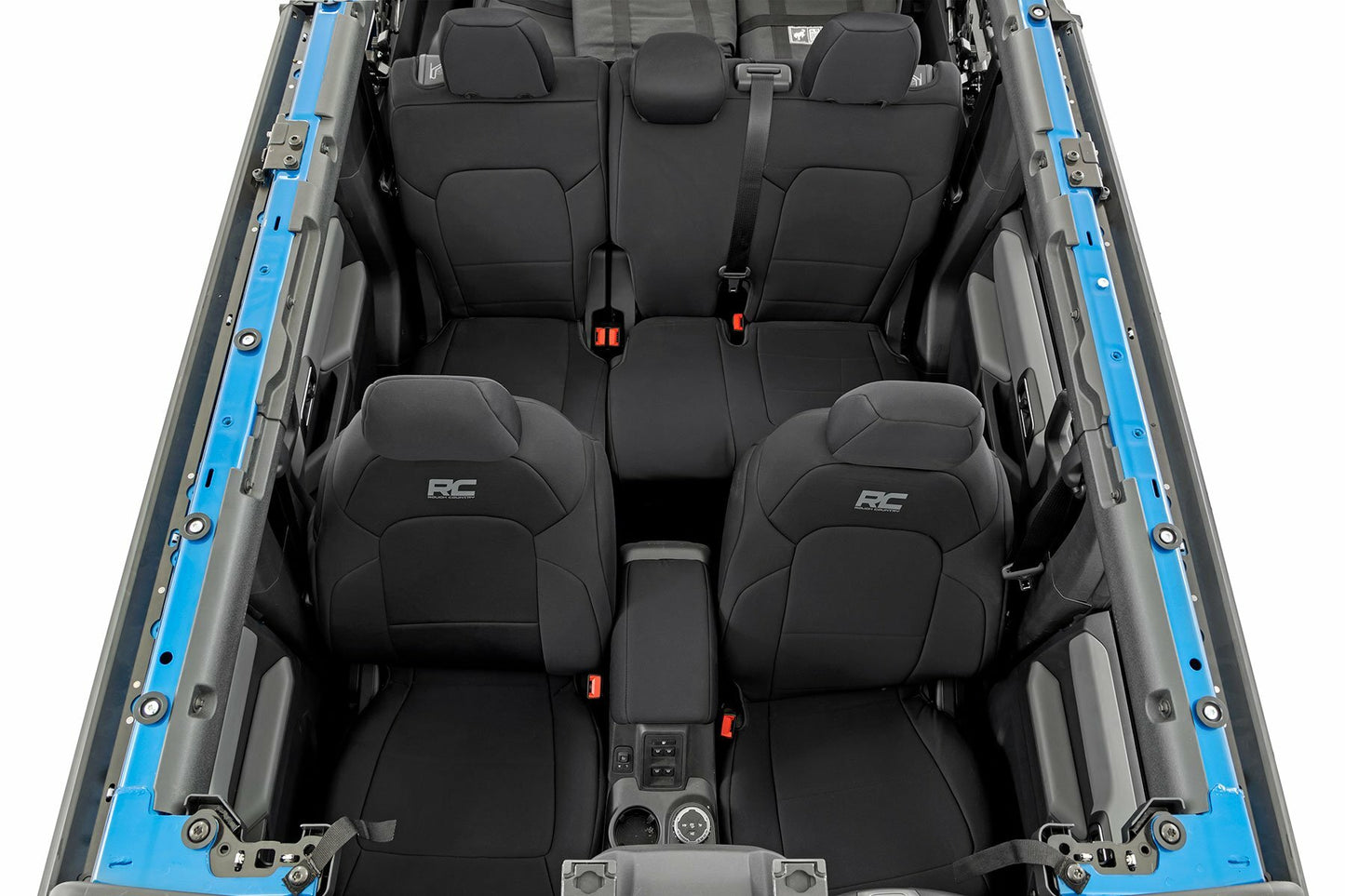 Fits Ford Bronco 4WD (2021-2024) Seat Covers; Bucket Seats; FR & RR; 91045