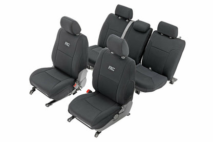 Fits Toyota Tacoma 2WD/4WD (2005-2015) Seat Covers; FR & RR; Crew Cab; 91052