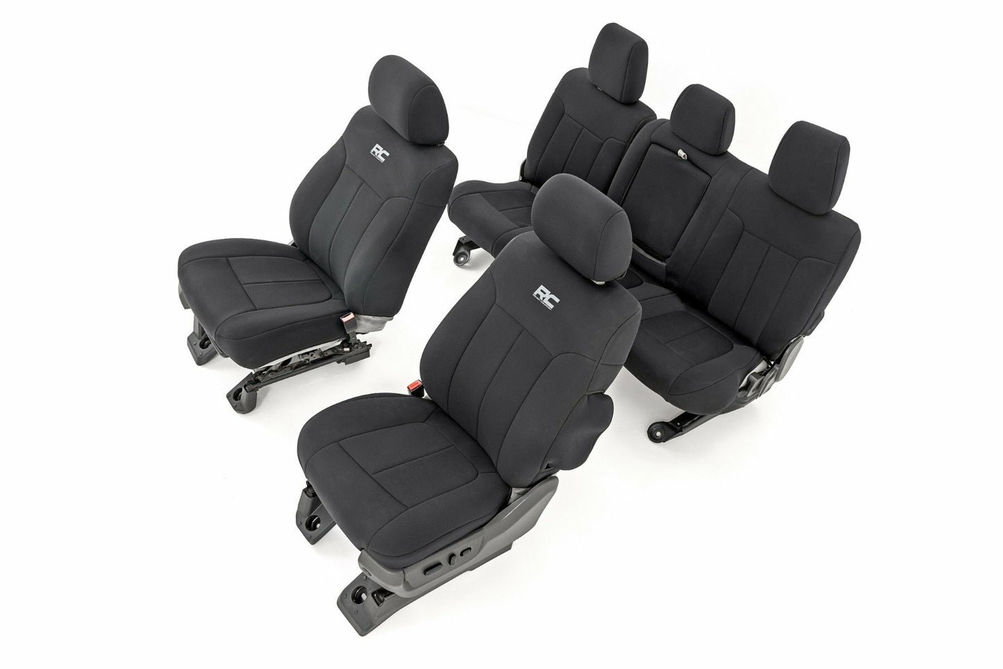 Fits Ford F-250/F-350 SD 2&4WD (11-16) Seat Covers; Front and Rear; 91055