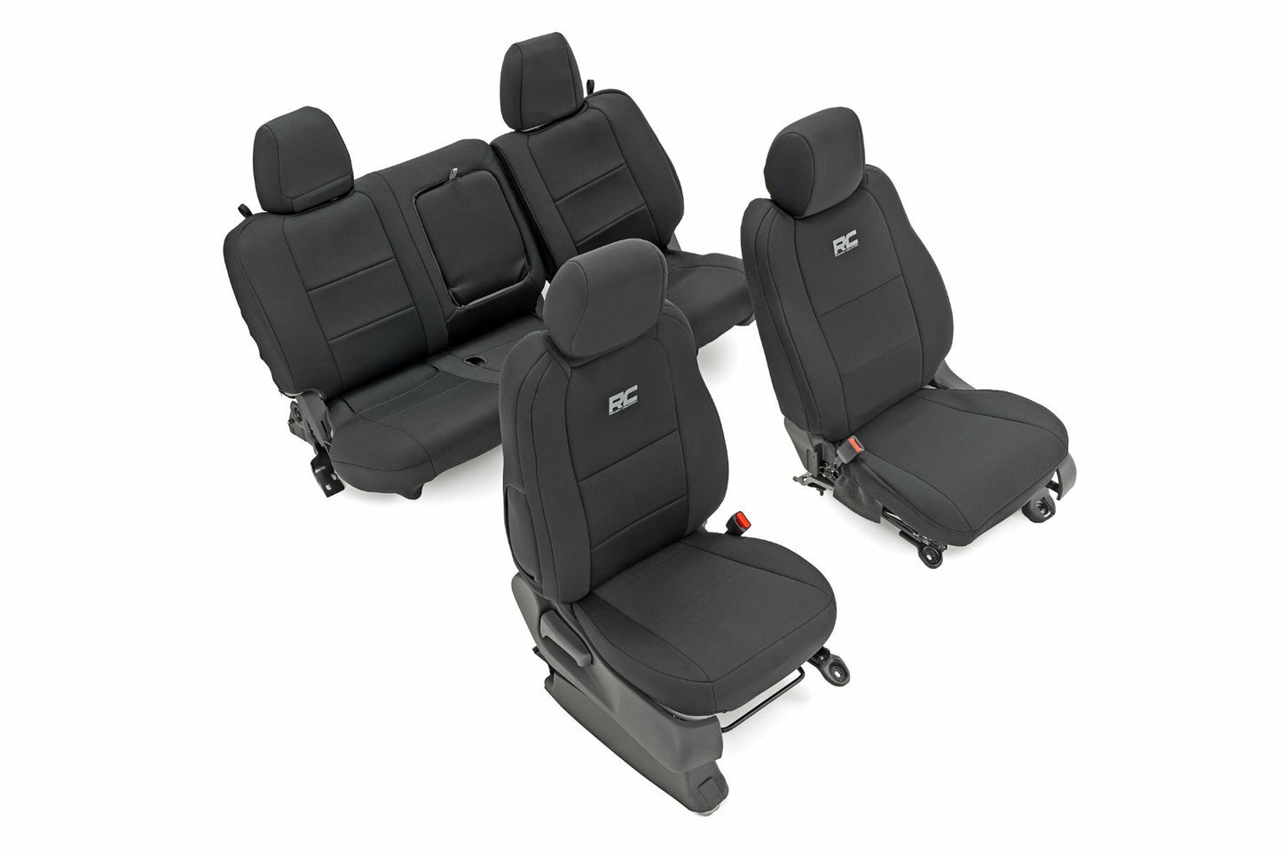 Fits Nissan Frontier 2WD/4WD (2022-2024) Seat Covers; FR & RR; Crew Cab; 91058