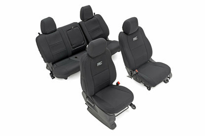 Fits Nissan Frontier 2WD/4WD (2022-2024) Seat Covers; FR & RR; Crew Cab; 91058