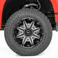 Rough Country 91M Series Wheel; One-Piece; Black; 20x12; 8x180; -44mm 91201206M