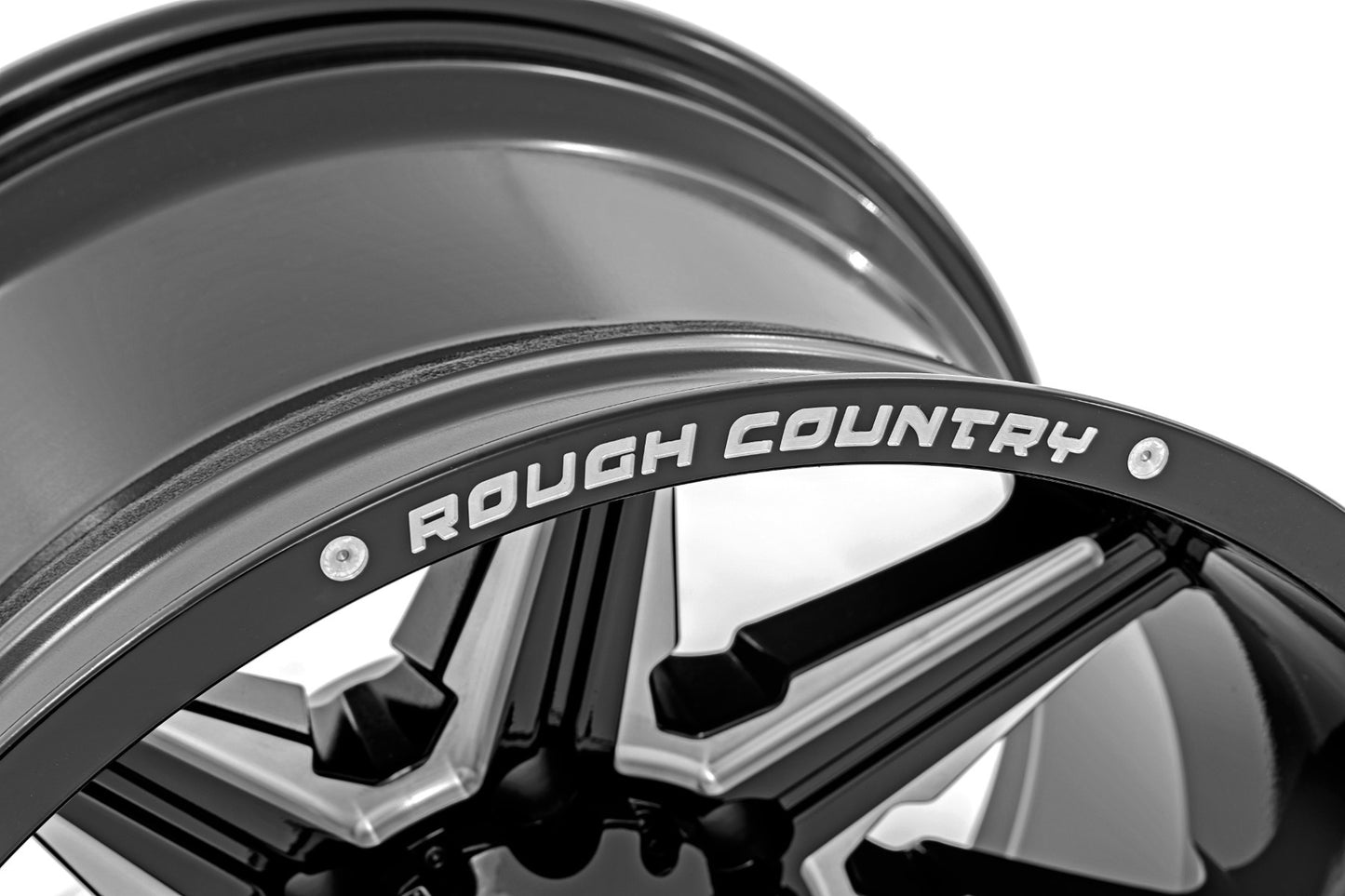 Rough Country 91M Series Wheel; One-Piece; Black; 20x12; 8x6.5; -44mm 91201210M