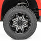 Rough Country 91M Series Wheel; One-Piece; Black; 20x12; 6x135; -44mm 91201217M