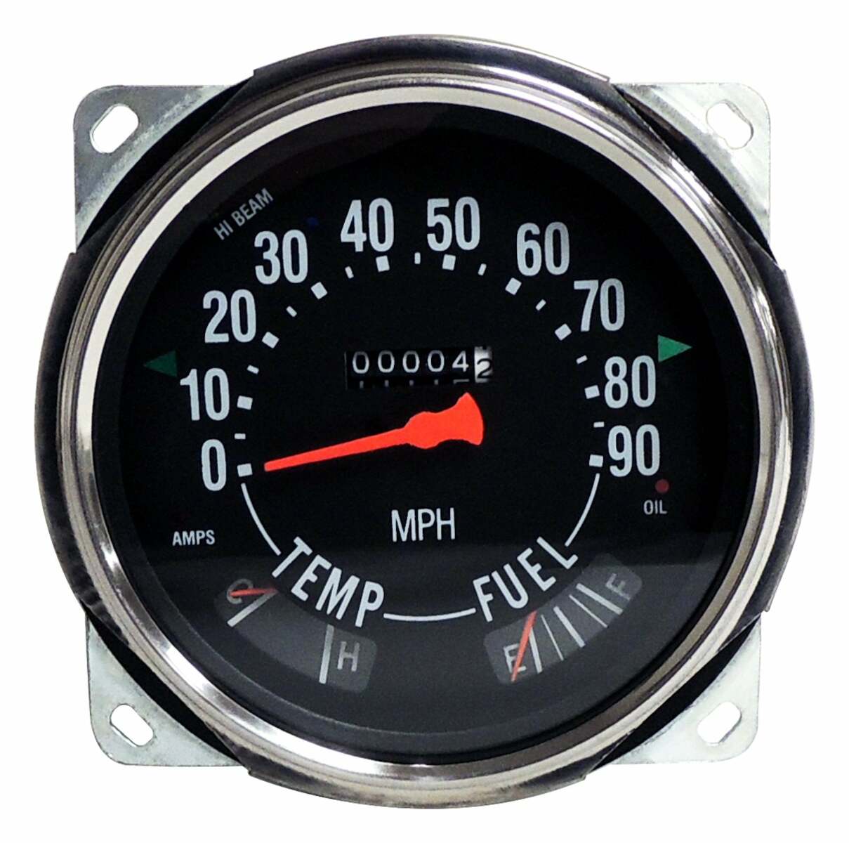 Vintage - Metal Black Speedometer Assembly - 914845