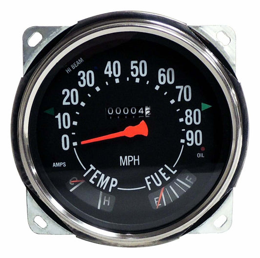 Vintage - Metal Black Speedometer Assembly - 914845