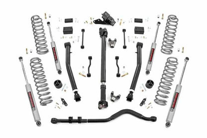 Fits Jeep Wrangler Unlimited 4WD (2024) 3.5" Lift Kit; Adj Lower; FR D/S; 91530