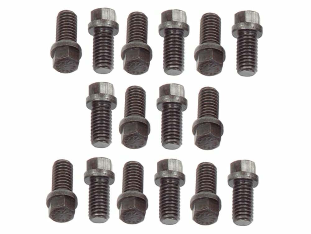 Mr. Gasket Header Bolts - 3/8-16 x 3/4 Inch Hex Head - Set of 16 - 919G