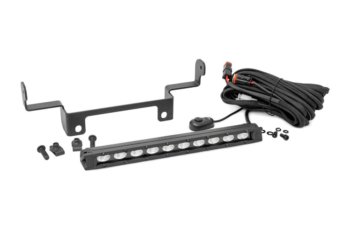 Fits Honda Pioneer 1000-5 LED Light Kit; Bumper Mount; 10" Black Slimline; 92001