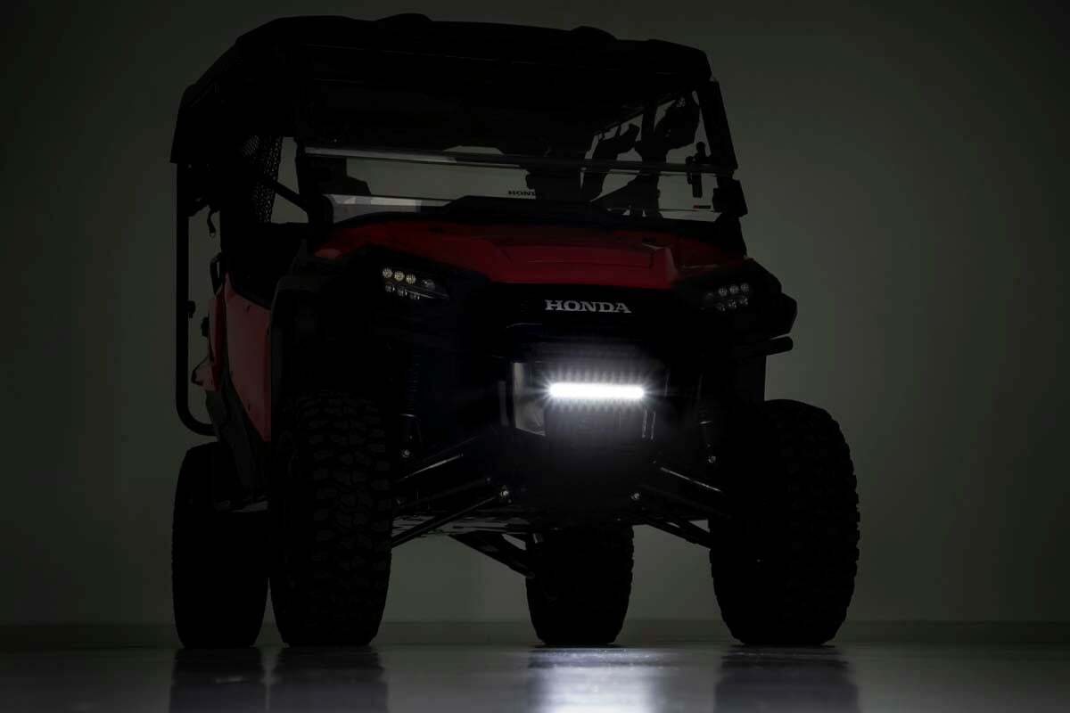 Fits Honda Pioneer 1000-5 LED Light Kit; Bumper Mount; 10" Black Slimline; 92001