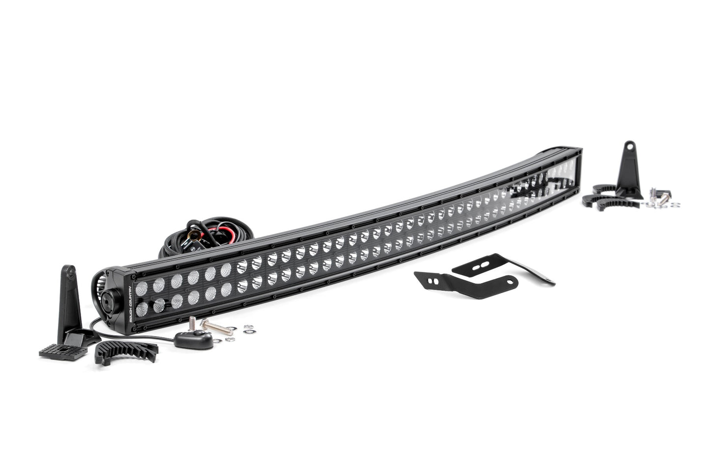 Fits Honda Talon 1000R LED Light Kit; Front Mount; 40" Black Dual Row; 92046