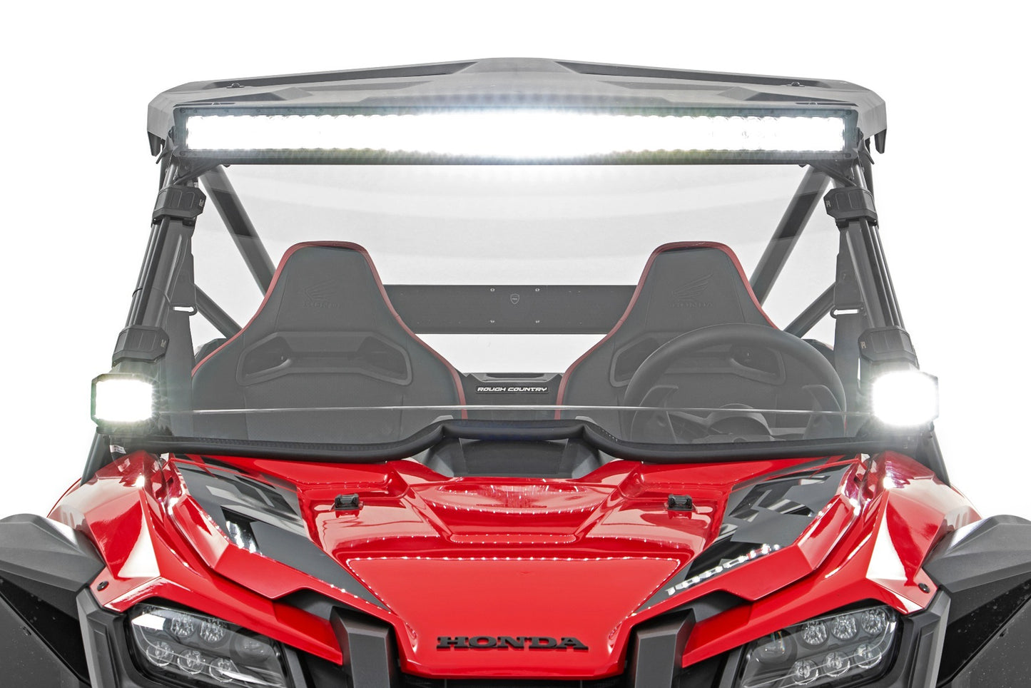 Fits Honda Talon 1000R LED Light Kit; Front Mount; 40" Black Dual Row; 92046
