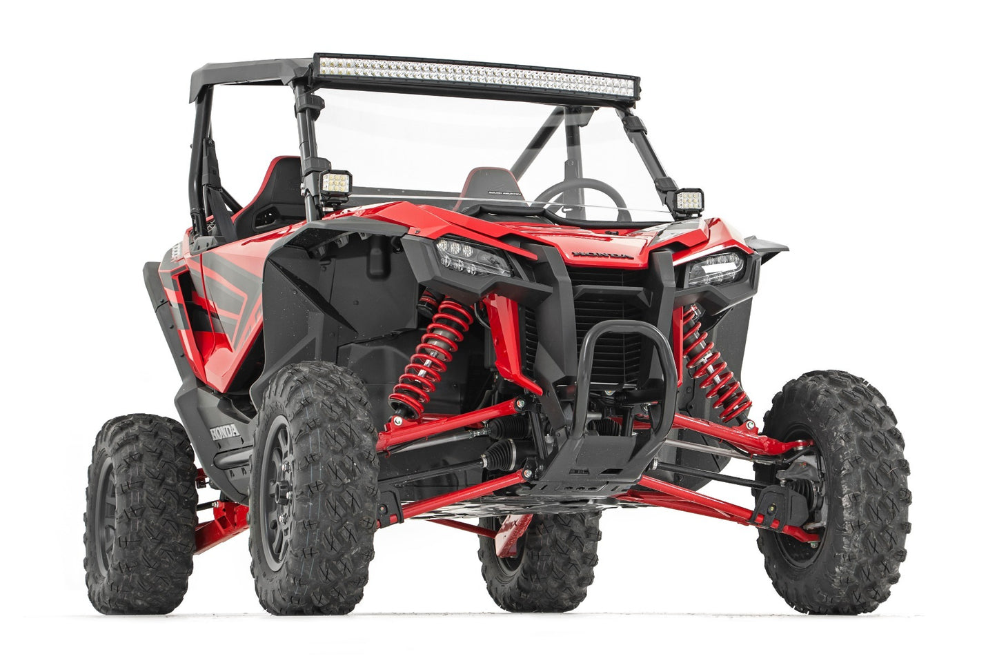 Fits Honda Talon 1000R LED Light Kit; Front Mount; 40" Black Dual Row; 92046