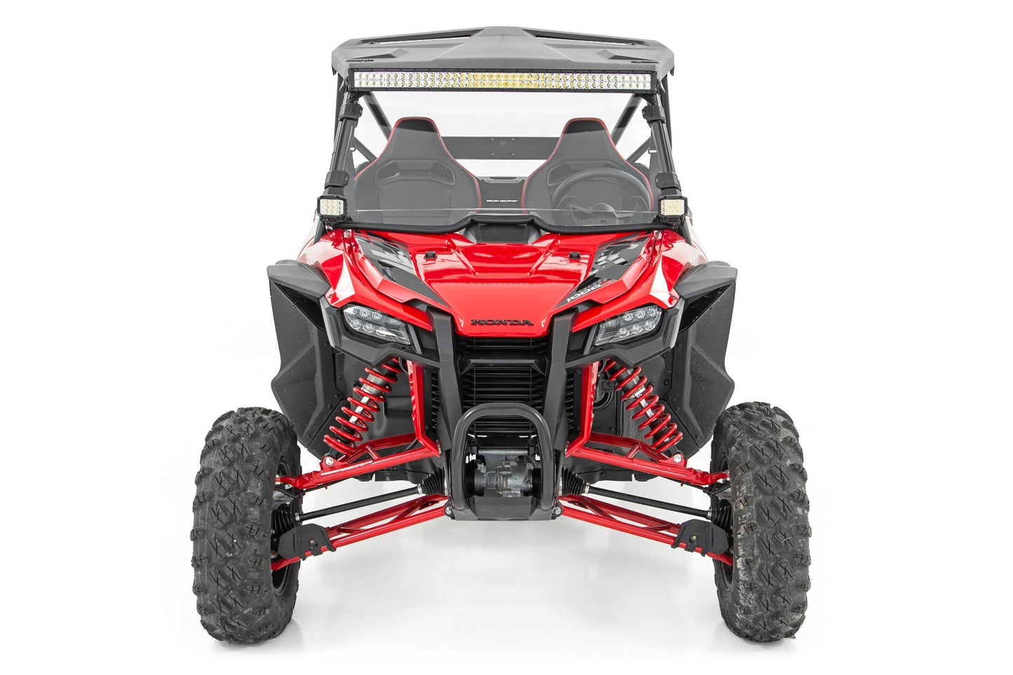 Fits Honda Talon 1000R LED Light Kit; Front Mount; 40" Black Dual Row; 92046
