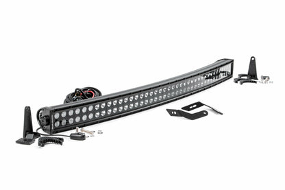Fits Honda Talon 1000R LED Light Kit; Front Mount; 40" Black Dual Row; 92046