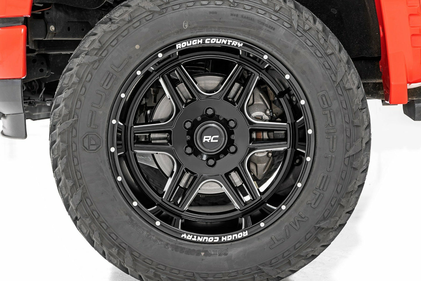 Rough Country 92 Series Wheel Machined Black 22x12 6x135 -44mm 92221217