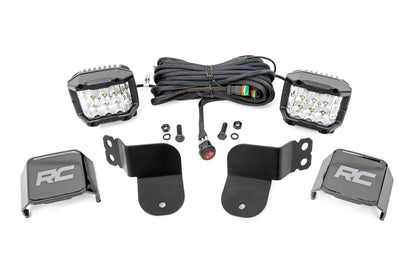 Fits Polaris General XP 4 1000 LED Light Cage Mount 3" OSRAM Wide Angle 93023