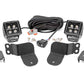 Fits Polaris General LED Light Kit; Cage Mount; 2" Black Pair; White DRL; 93025