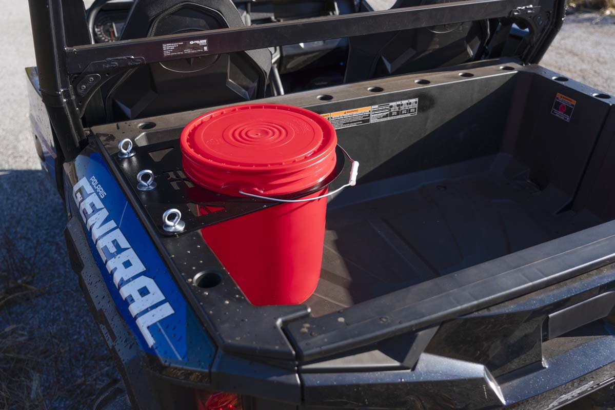 Fits Polaris Ranger XP 570/900/1000 5 Gallon Bucket Holder; 93028