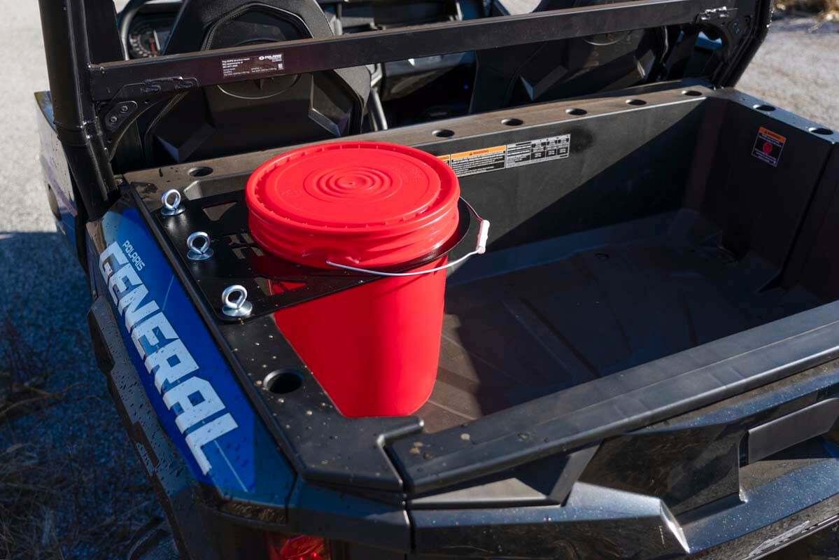 Fits Polaris Ranger XP 570/900/1000 5 Gallon Bucket Holder; 93028