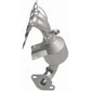 Catalytic Converter with Integrated Exhaust Manifold for HM Grade Federal / EPA Compliant Direct-Fit Manifold Catalytic
