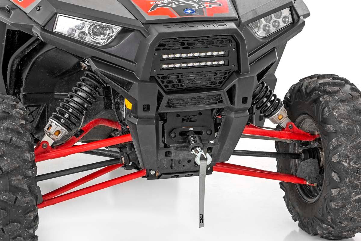 Fits Polaris RZR XP 1000 Grille Kit; 10" Black Slimline LED Pair; 93041