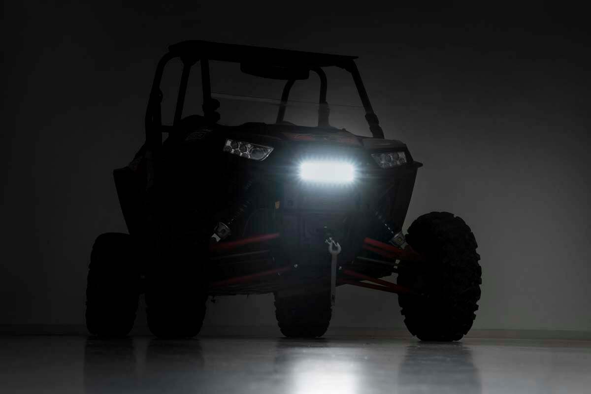 Fits Polaris RZR XP 1000 Grille Kit; 10" Black Slimline LED Pair; 93041
