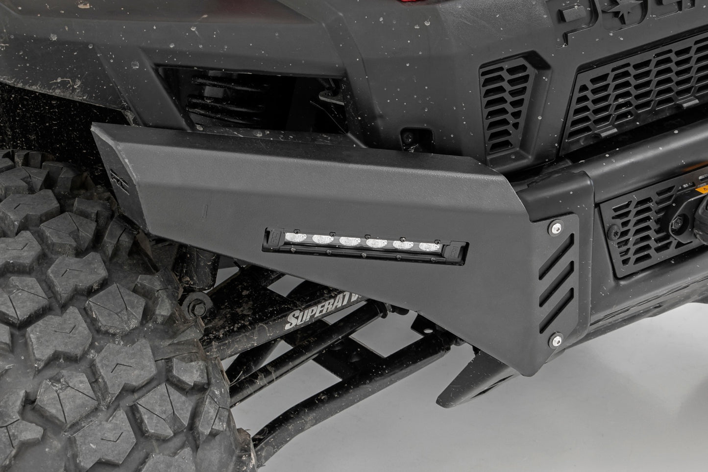Fits Polaris Ranger 1000 Bumper Wings 6" Black Slimline LED Pair 93044