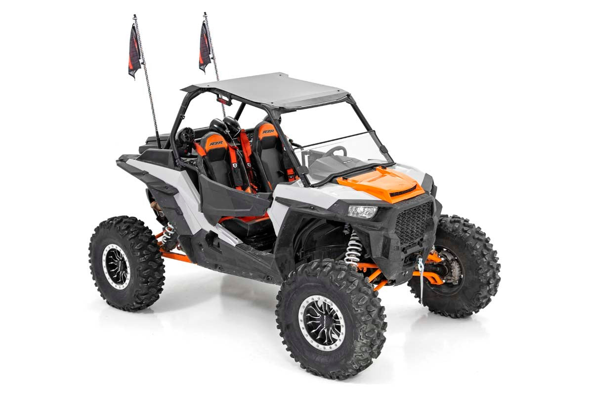 Fits Polaris RZR XP 1000 Whip Mount; Cage; 93051