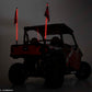 Fits Polaris RZR Whip Mount; Cage; 4' Multl-Color LED Whip Pair; 93052