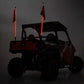 Fits Polaris General Whip Mount Bed 4' Multl-Color LED Whip Pair 93053