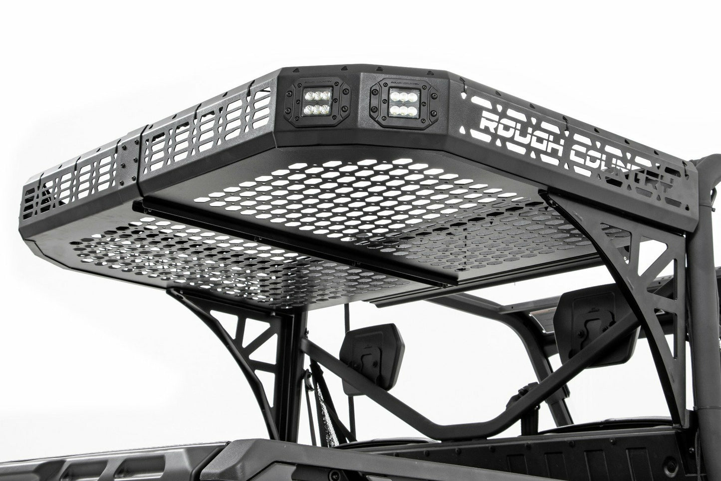 Fits Polaris Ranger 1000 Cargo Rack Dual 2" Black LED Pairs Flush Mount 93057