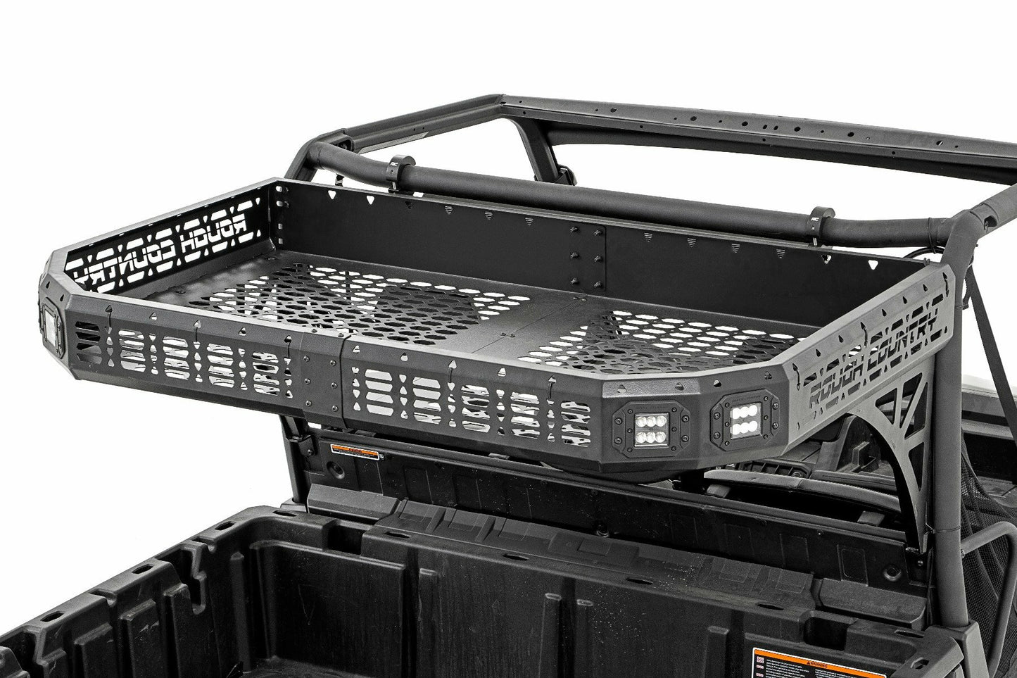 Fits Polaris Ranger 1000 Cargo Rack Dual 2" Black LED Pairs Flush Mount 93057