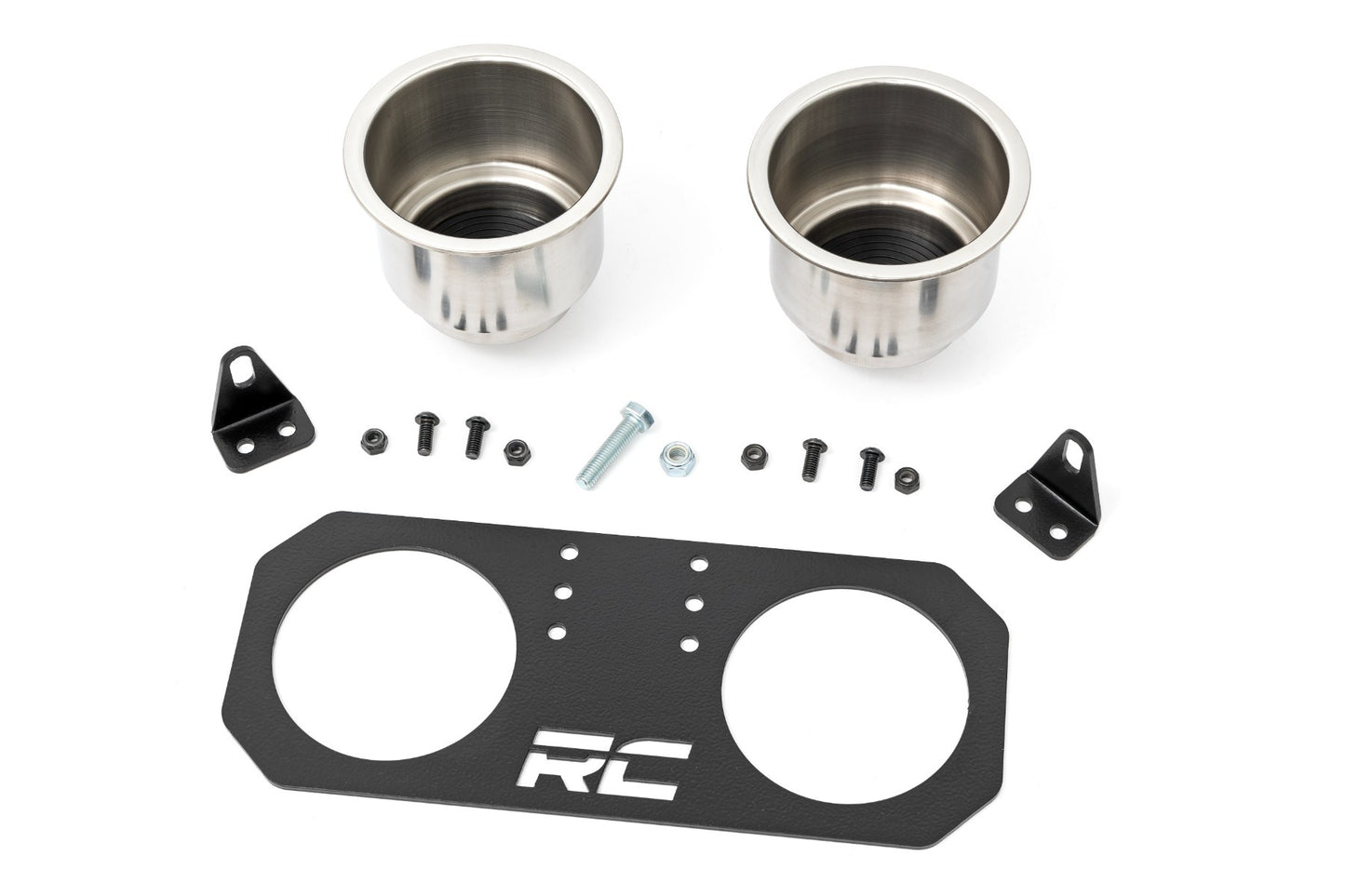 Fits Polaris RZR Passenger Grip Handle Dual Cup Holder; 93058