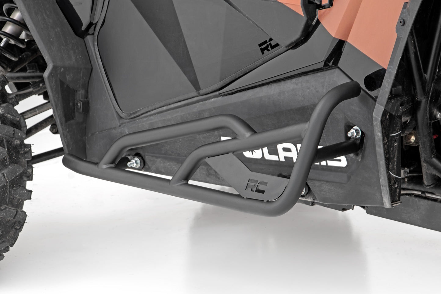 Fits Polaris RZR Turbo S/RZR XP 1000 Rock Slider Kit; 2 Seat; 93064