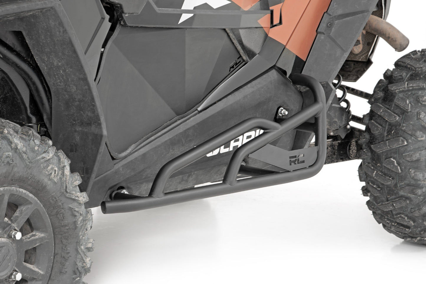 Fits Polaris RZR Turbo S/RZR XP 1000 Rock Slider Kit; 2 Seat; 93064